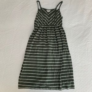 Motherhood Maternity Green Striped Dress